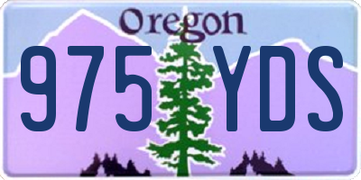 OR license plate 975YDS