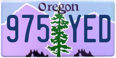 OR license plate 975YED