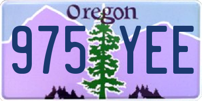 OR license plate 975YEE