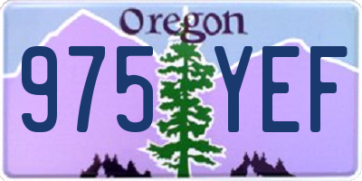 OR license plate 975YEF