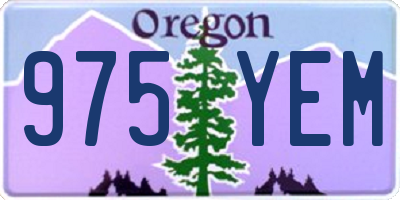 OR license plate 975YEM