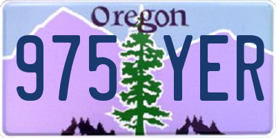 OR license plate 975YER