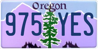 OR license plate 975YES