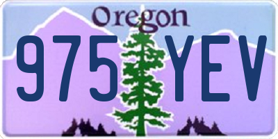 OR license plate 975YEV