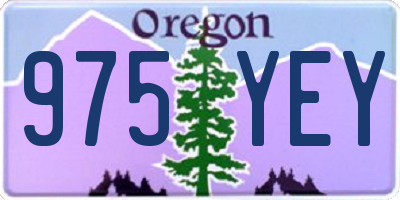 OR license plate 975YEY