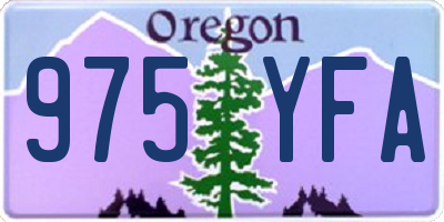 OR license plate 975YFA