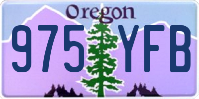 OR license plate 975YFB