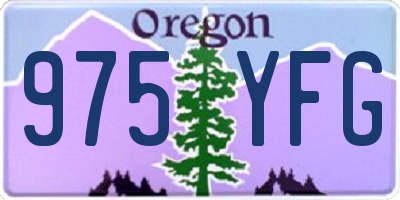 OR license plate 975YFG