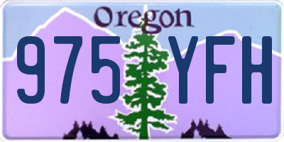 OR license plate 975YFH