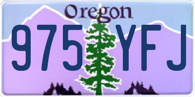 OR license plate 975YFJ