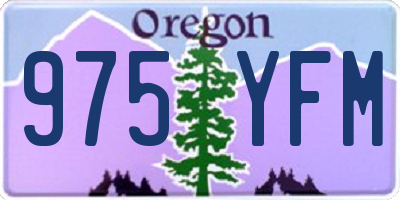 OR license plate 975YFM