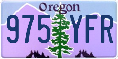 OR license plate 975YFR