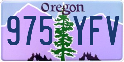 OR license plate 975YFV
