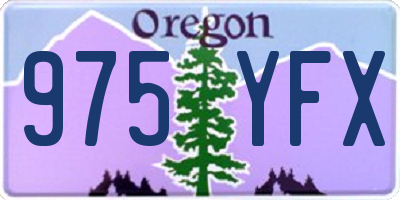 OR license plate 975YFX