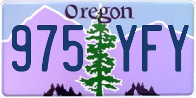 OR license plate 975YFY