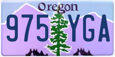 OR license plate 975YGA