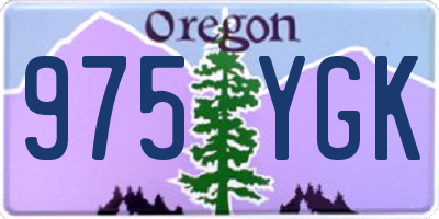 OR license plate 975YGK