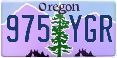 OR license plate 975YGR