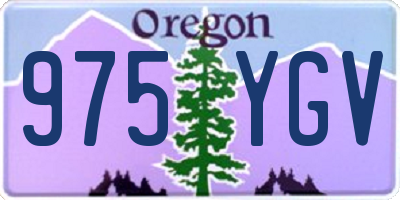 OR license plate 975YGV