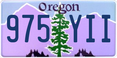 OR license plate 975YII