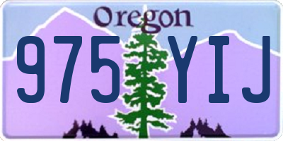 OR license plate 975YIJ