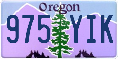 OR license plate 975YIK