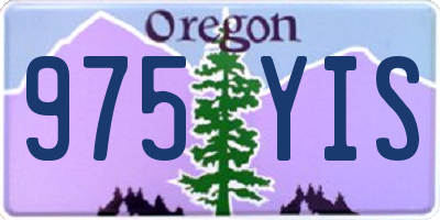 OR license plate 975YIS