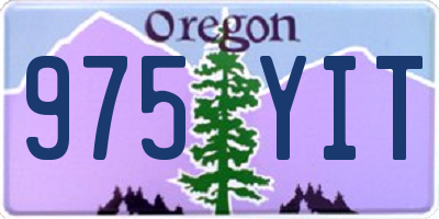 OR license plate 975YIT