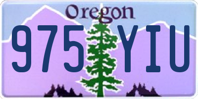 OR license plate 975YIU