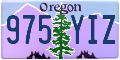 OR license plate 975YIZ