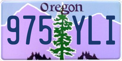 OR license plate 975YLI