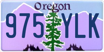 OR license plate 975YLK