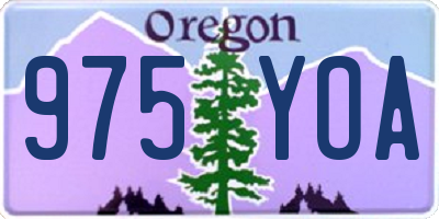 OR license plate 975YOA