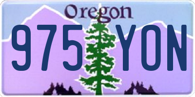 OR license plate 975YON