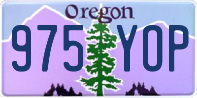 OR license plate 975YOP