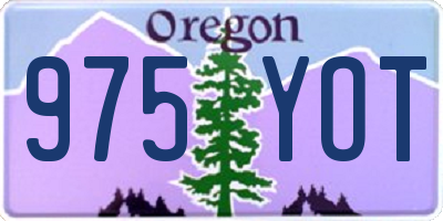 OR license plate 975YOT