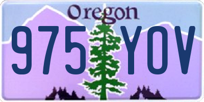 OR license plate 975YOV