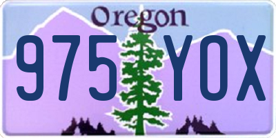 OR license plate 975YOX