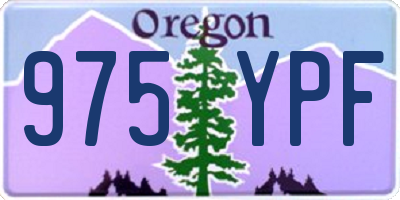 OR license plate 975YPF