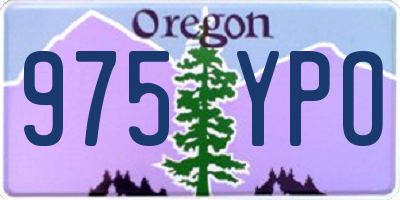 OR license plate 975YPO