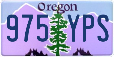 OR license plate 975YPS