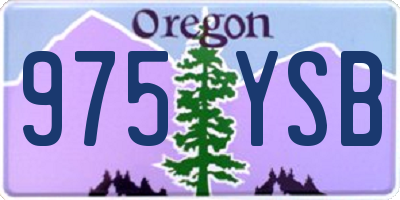 OR license plate 975YSB