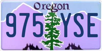 OR license plate 975YSE