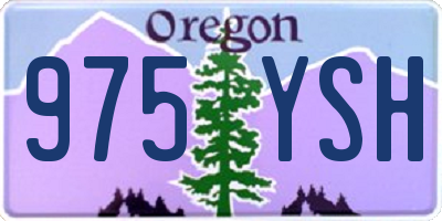 OR license plate 975YSH