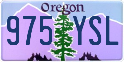 OR license plate 975YSL