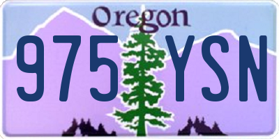 OR license plate 975YSN