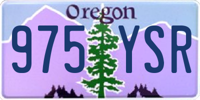 OR license plate 975YSR