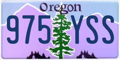 OR license plate 975YSS