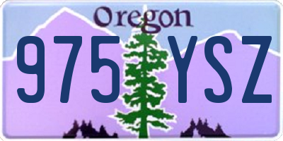 OR license plate 975YSZ