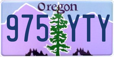 OR license plate 975YTY